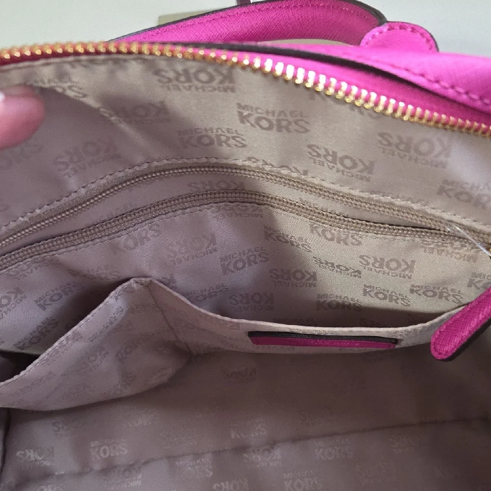 Michael Kors Hot Pink Studded Satchel - Picture 5 of 10